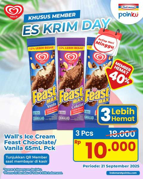Promo Es Krim Weekend di Indomaret 21 September 2025