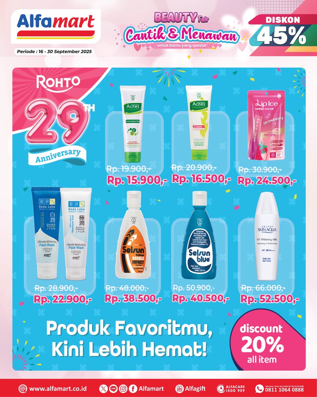 Promo Alfamart Beauty Fair Diskon s/d 45% Periode 16-30 September 2025