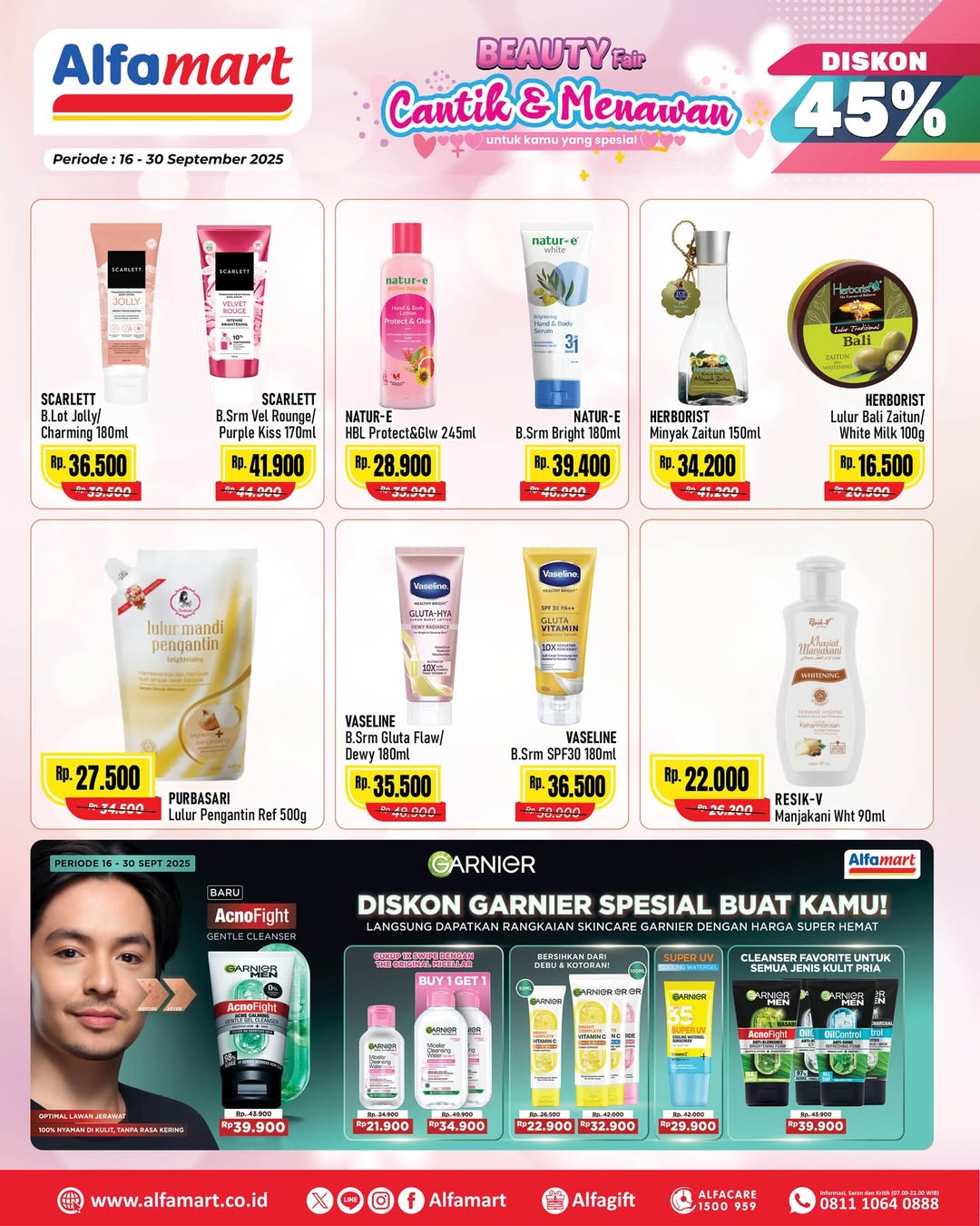Promo Alfamart Beauty Fair Diskon s/d 45% Periode 16-30 September 2025