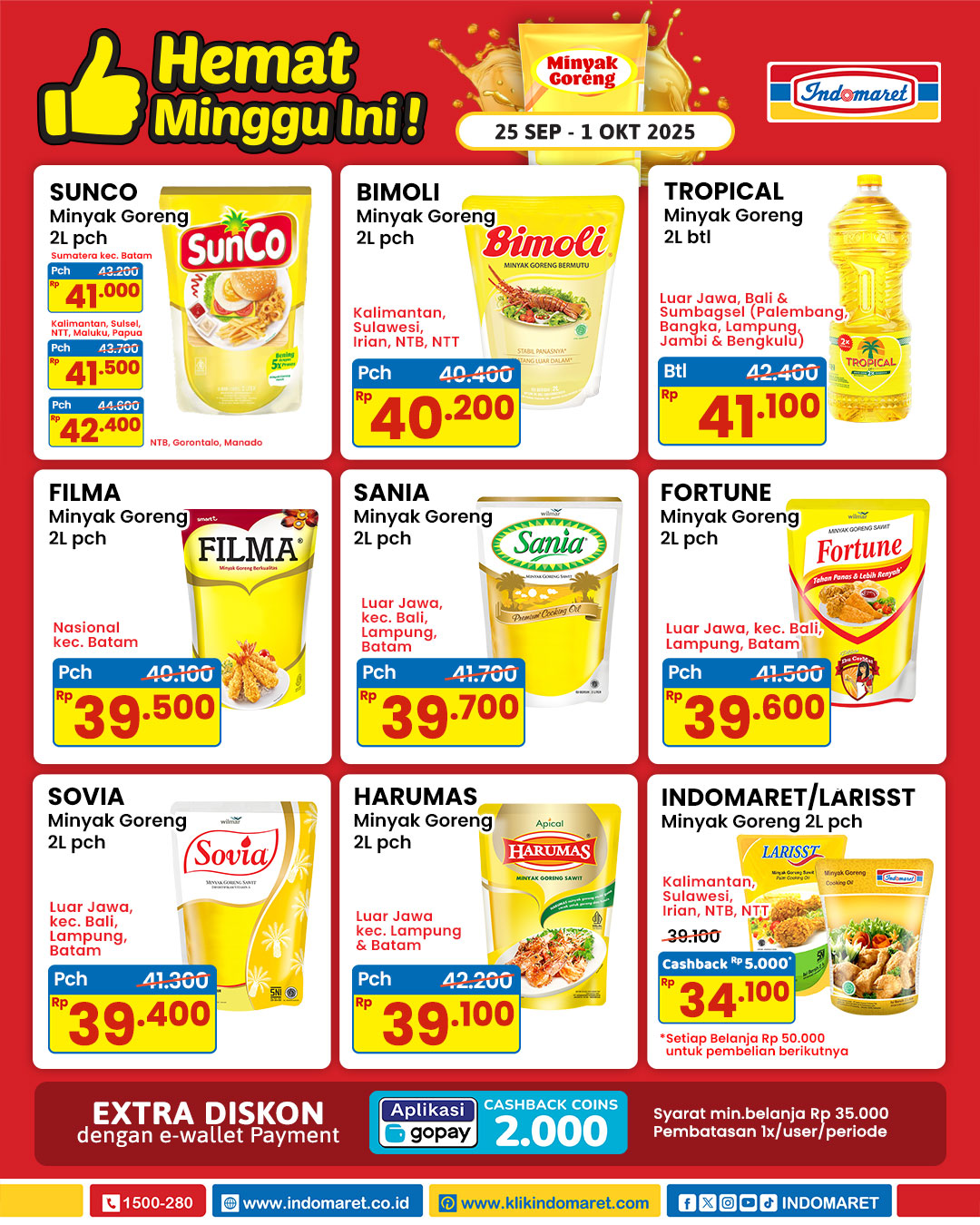 Promo Minyak Goreng Indomaret Periode 25 September-1 Oktober 2025
