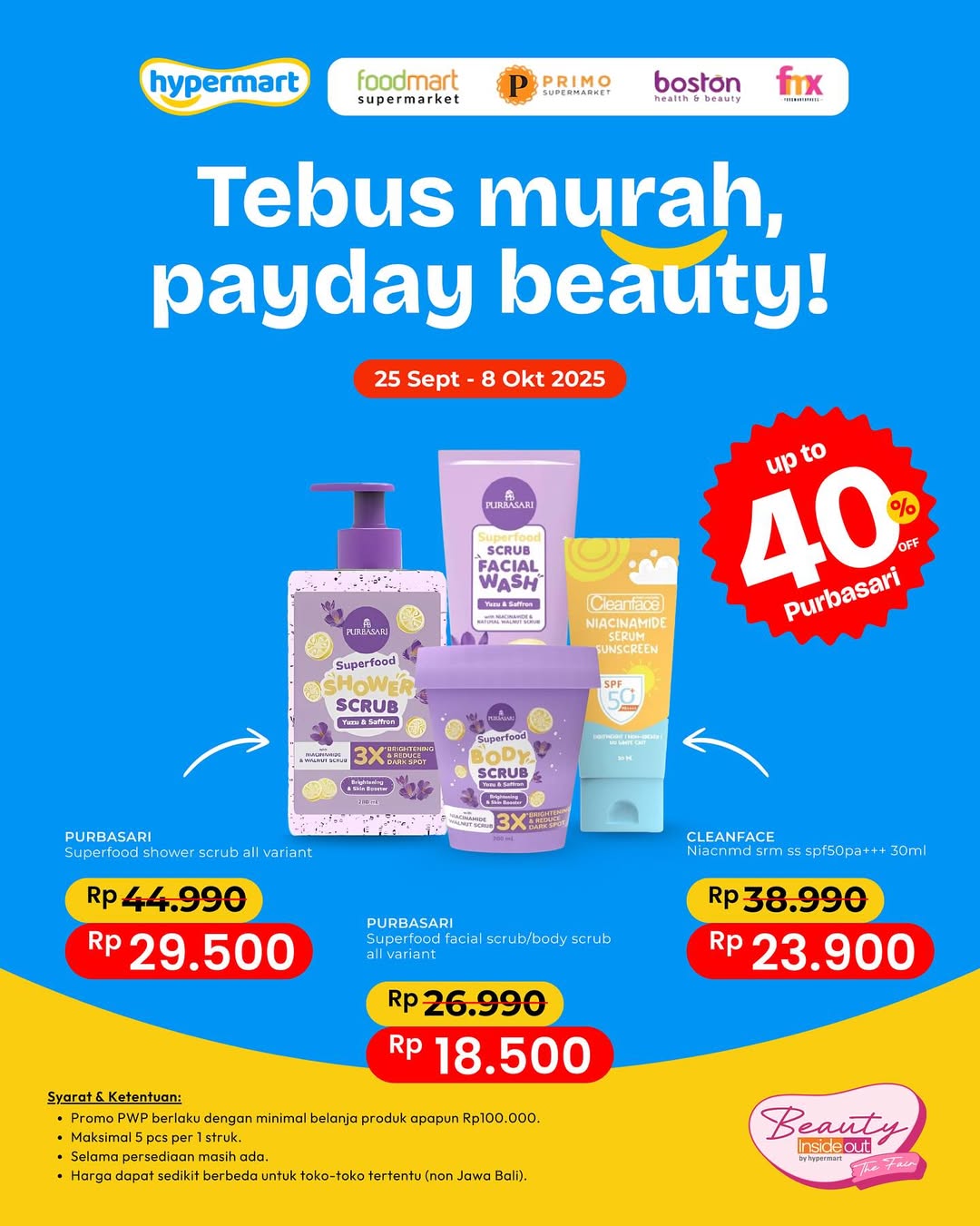 Promo Hypermart Payday Beauty Periode 25 September-8 Oktober 2025