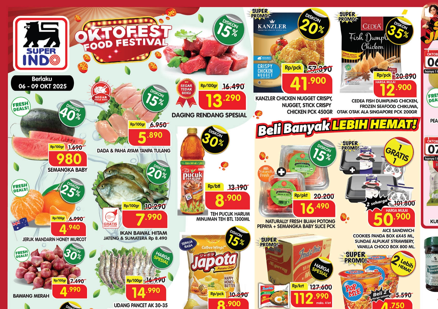Promo Superindo Weekday Periode 6-9 Oktober 2025