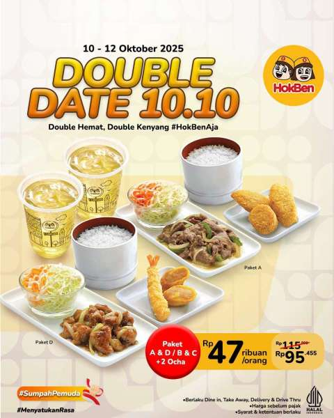 Promo 10.10 di HokBen 10-12 Oktober 2025