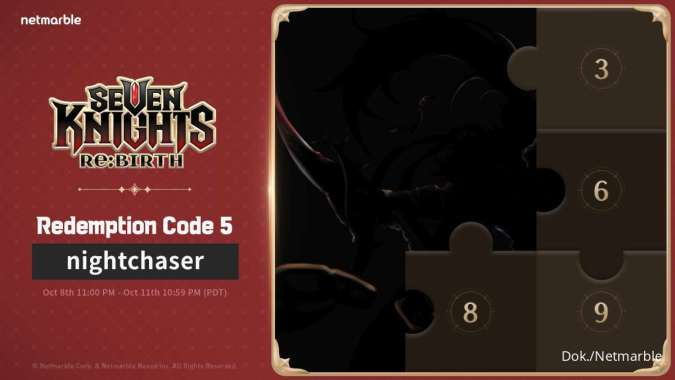Kode redeem Seven Knights Rebirth event Mysterious Puzzle