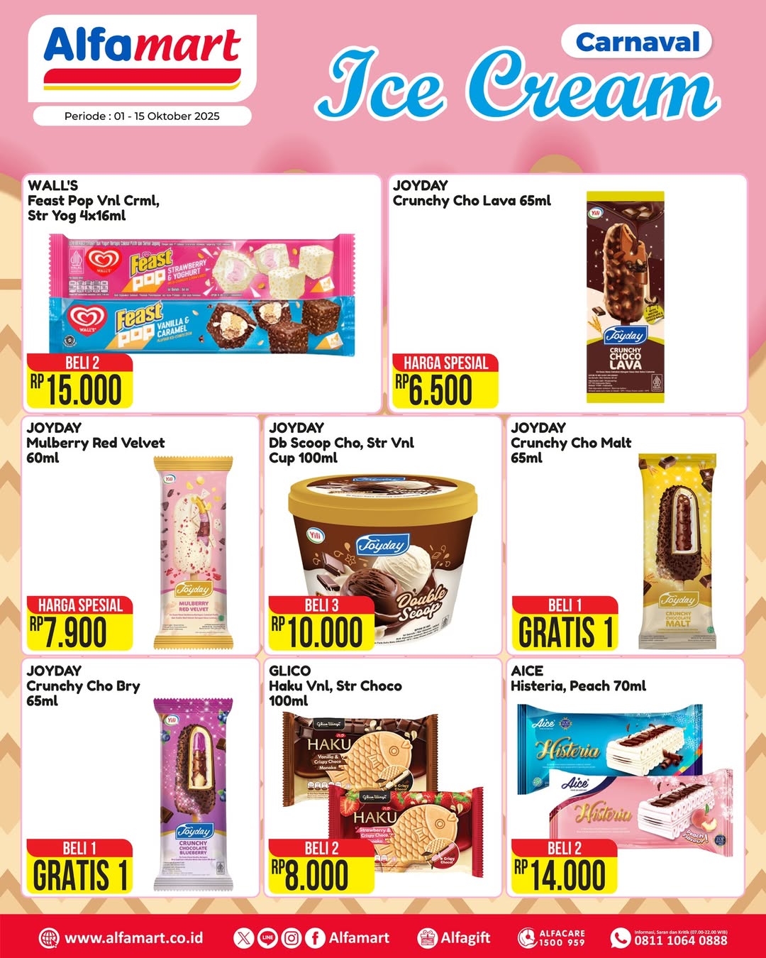 Promo Alfamart Carnaval Ice Cream Periode 1-15 Oktober 2025