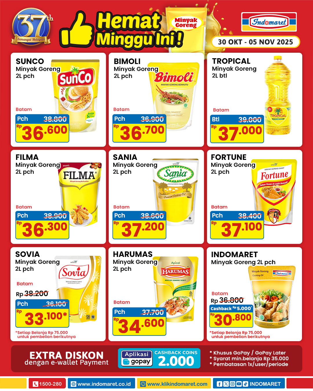 Promo Minyak Goreng Indomaret Periode 30 Oktober-5 November 2025